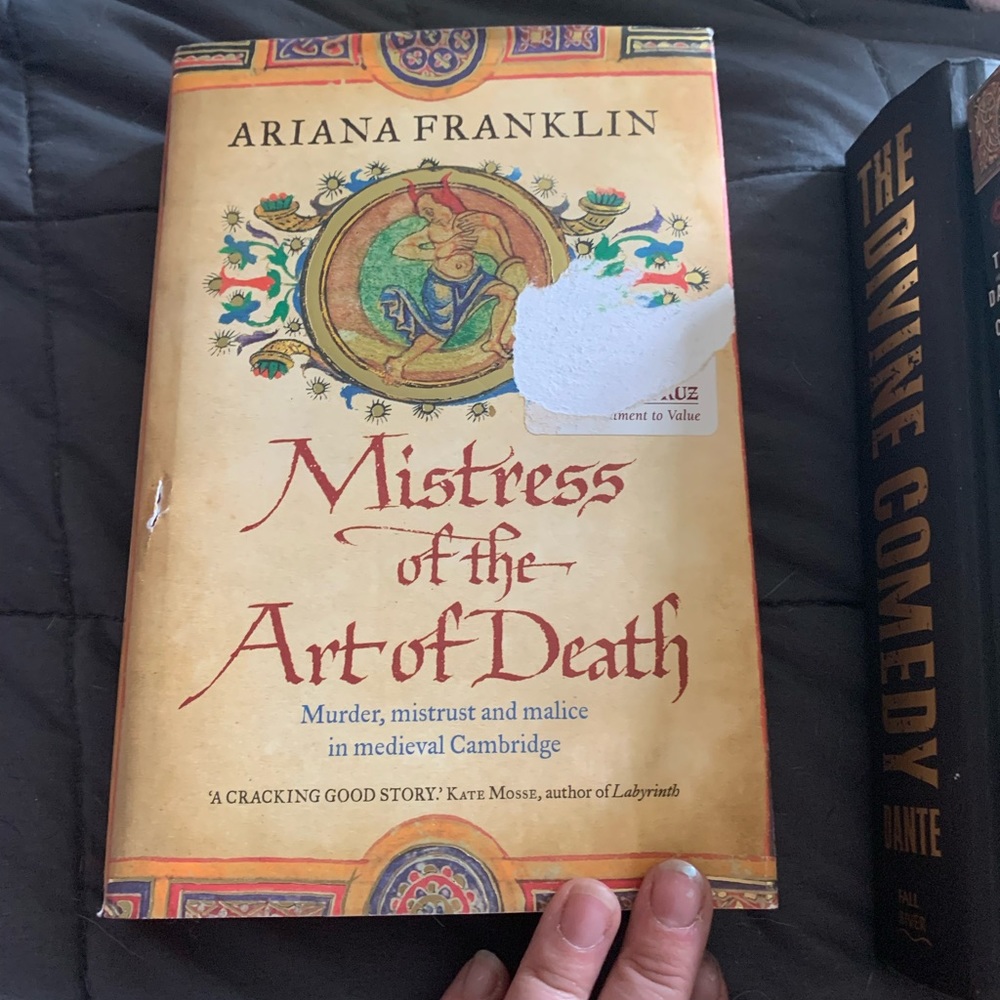 Mistress of the art of death book!  I have hundreds of books help me make room